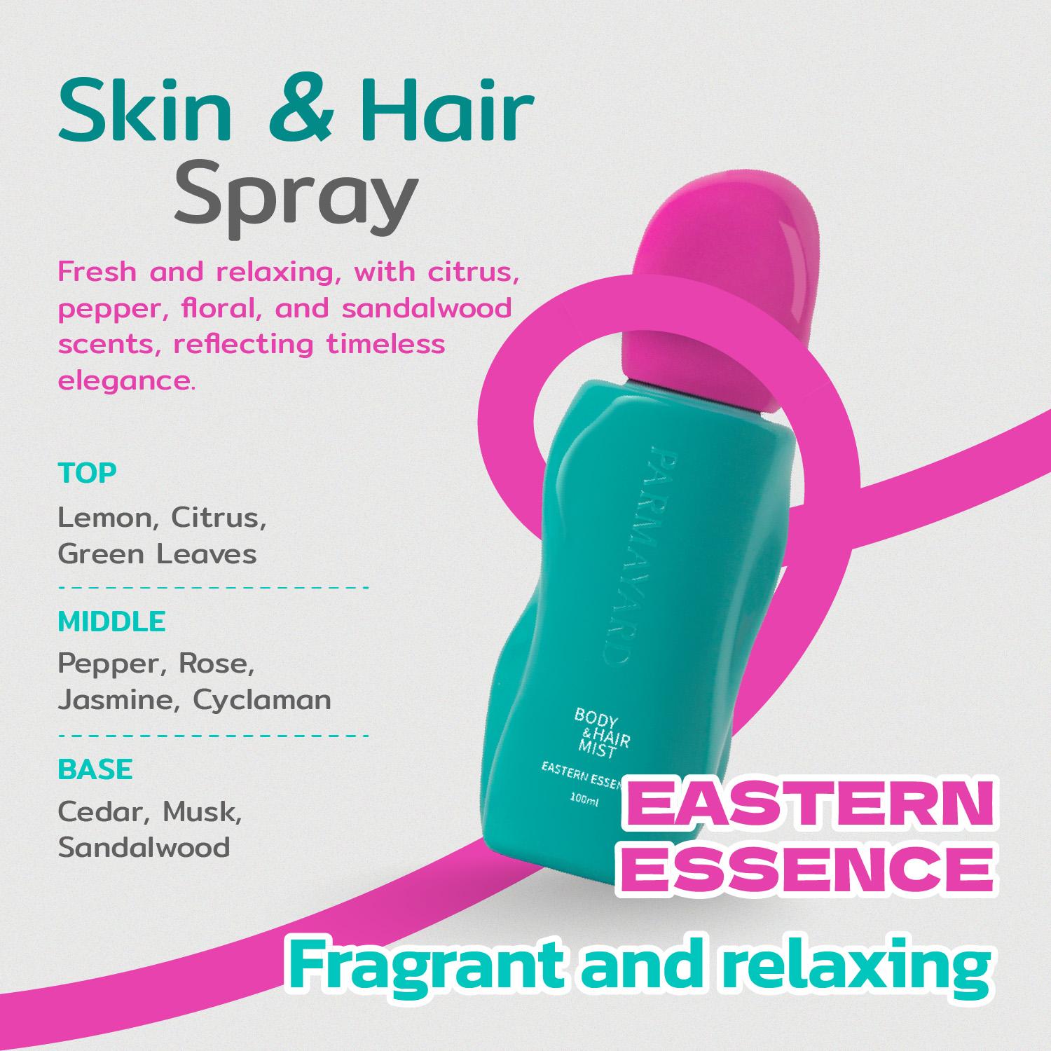 PARMAYARD BODY & HAIR MIST - 1 buah: Aroma Segar untuk Tubuh dan Rambut, Menghilangkan Bau Tidak Sedap, Aroma Alami Tubuh, 4 Pilihan Aroma, 100ML