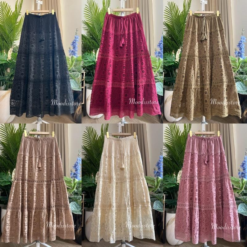 Moodis Bohemian Embroidery Skirt Rok Bordir Bohemian 7