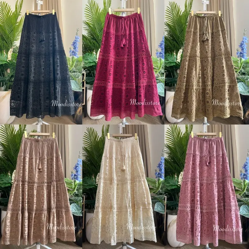 Moodis Bohemian Embroidery Skirt Rok Bordir Bohemian 7