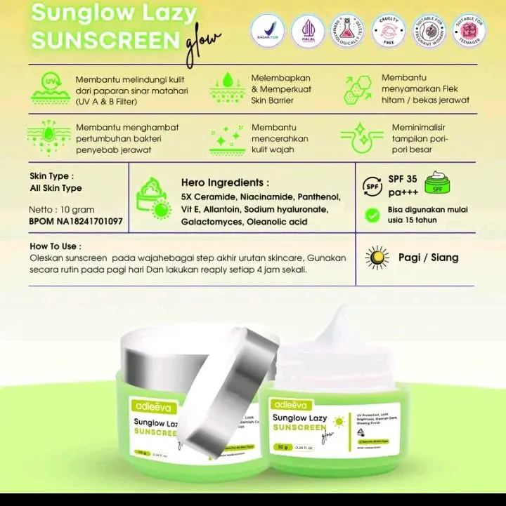 [ADLEEVA Minva] - (Paket  Pemula ISI 4) WHITENING Glow Booster / ACNE Bright Series Basic - Mencerahkan bantu samarkan flek hitam, Paket perawatan kulit berjerawat dan bekas jerawat secara maksimal BPOM HALAL 5