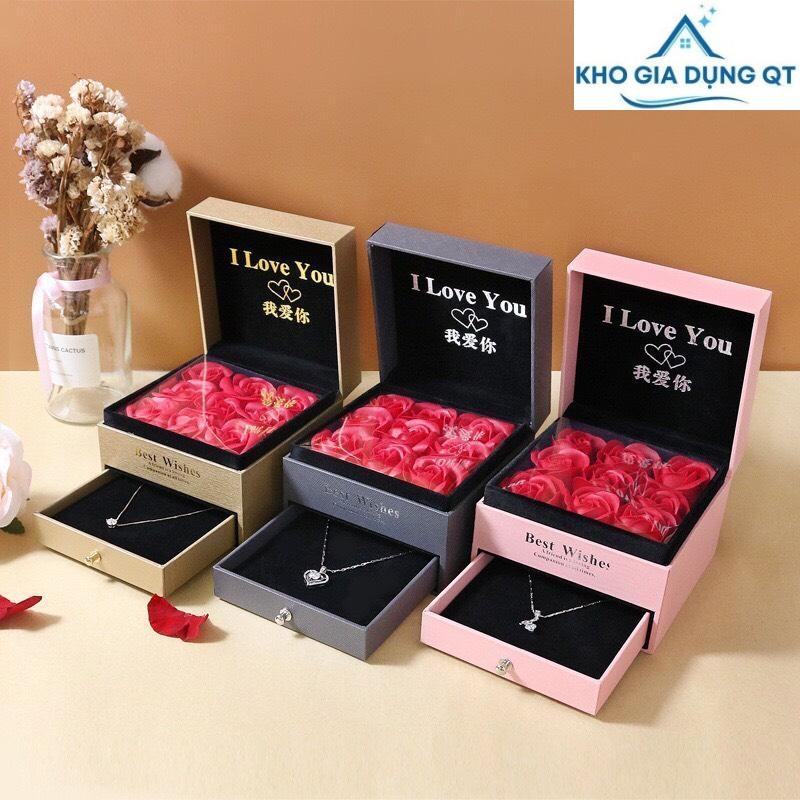 Hộp Quà Tặng 2 Tầng 9 Hoa Hồng Sáp Thơm Vĩnh Cửu Hộp Quà Tặng Ngày Lễ Tình Nhân Sinh Nhật Ko kèm vòng GDQT186