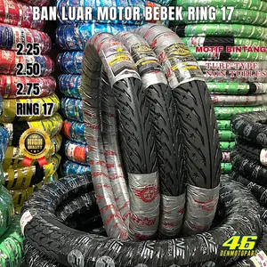 BAN LUAR MOTOR BEBEK [ 2.25 , 250 , 275 ] RING 17 TUBE TYPE / NON TUBLES TUBELESS [ MOTIF BINTANG ] MOTOR - SUPRA , GRAND , KARISMA , SUPRA 125 , REVO , SMASH , SHOGUN , VEGA , JUPITER