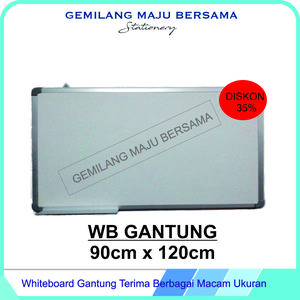 Whiteboard / Papan Tulis MAXI Gantung 90 x 120 (  TEBAL = 1,3 cm)