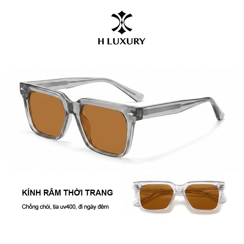 Kính râm phân cực thời trang nam nữ tròng vuông V20 Chống tia Uv, chống chói lóa - Gọng hợp kim và Acetate đẹp cao cấp