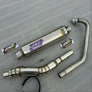 fulset knalpot racing Dnc tipe bulat ring pnp vixsion fu sonic mx king r15 dll emblem blu series