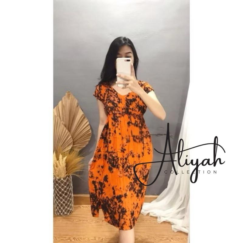 Product Introduction of Daster Manohara Abstrak Bali Realpict - Gaun Wanita Casual Midi Hitam - Baju, Dress, Pesta, Dewasa, Panjang 5