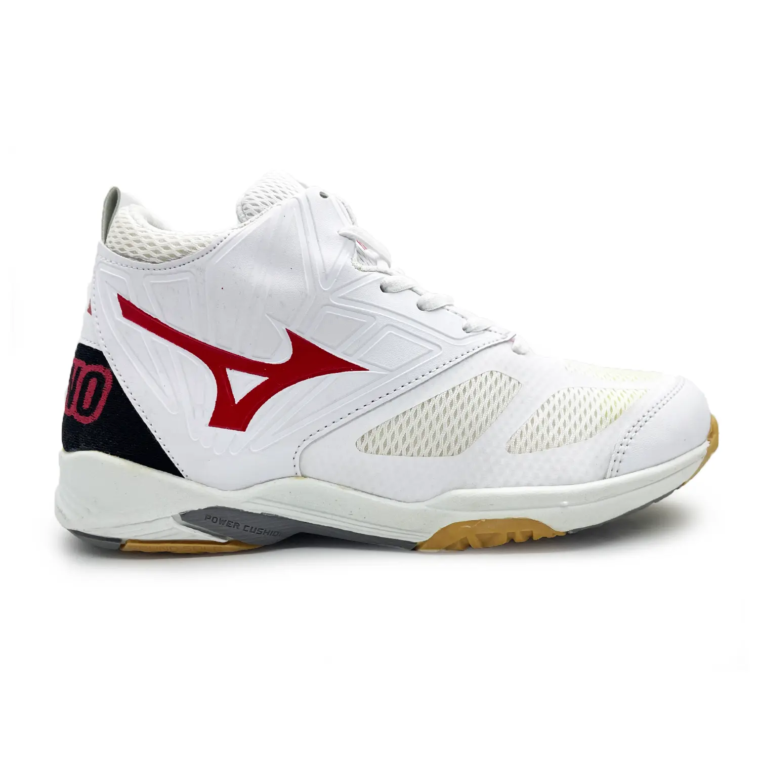 Sepatu Olahraga Pria MZN Wafe Momentum2 Putih Merah Sepatu Voli Basket Badminton