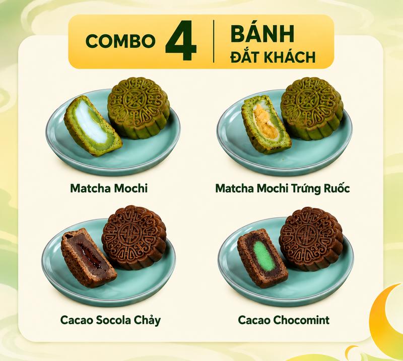 COMBO ĐẮT KHÁCH - 4 Bánh trung thu Lâm Thủy
