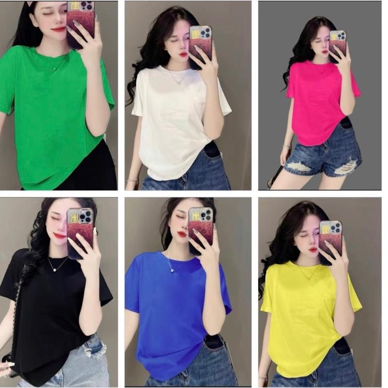 Mã 07- Áo Thun Thái Form 40-82kg Top Women Nữ Cotton Cổ Tròn