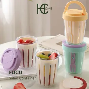 Hecca FUCU Tempat Penyimpanan Buah dan Sayur Vegetable Fruit Salad Container Lid Strainer Fork Fruit Hecca FUCU Tempat Penyimpanan Buah dan Sayur Vegetable Fruit Salad Container Lid Strainer Fork Fruit