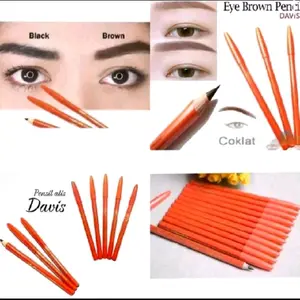 Davis Pensil alis untuk makeup alis  warna Hitam & Coklat Tahan Lama & Mudah digunakan
