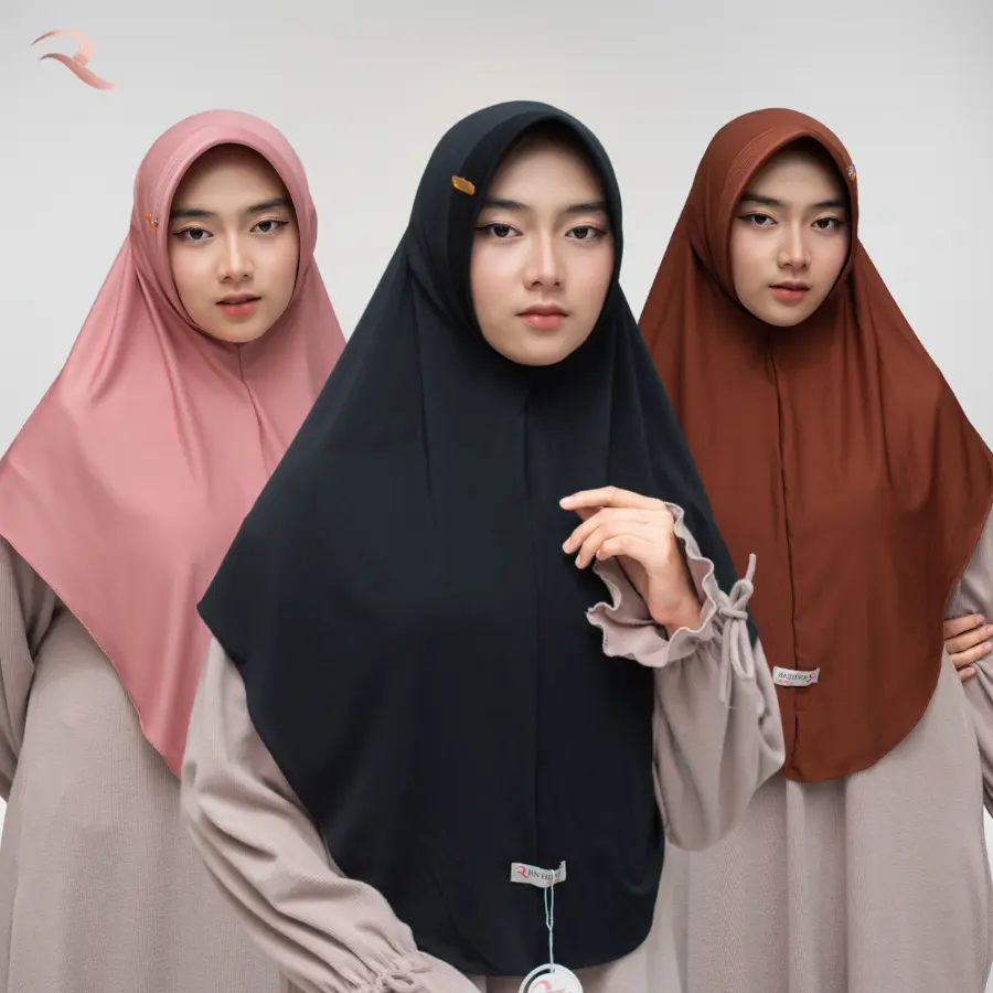 RN Hijab - Hijab Azmira Daily Size L Bahan Akrilik Jersey Premium Model Instan Motif Pinguin Nyaman Digunakan Sepanjang Hari