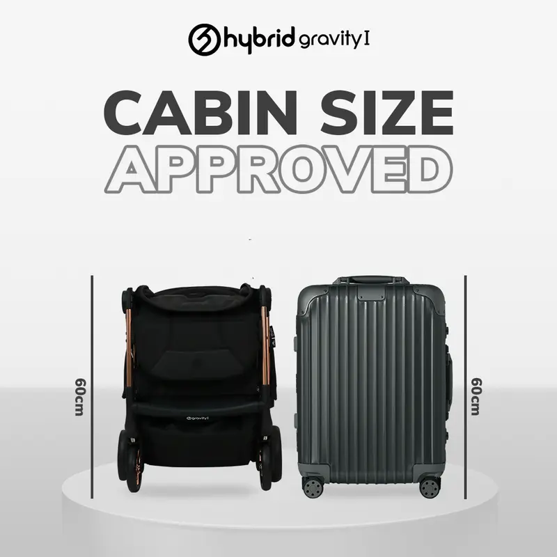 Hybrid Premium Gravity II Rose Gold Chassic (Free Bag Stroller + Cup Holder) / Stroller Anak 5