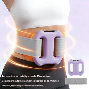 Masajeador muscular de percusión para tejidos profundos, masajeador de fascia eléctrico con doble aro y cinturón, 3 modos y 5 niveles de intensidad, dispositivo portátil de cuerpo completo para relajación
