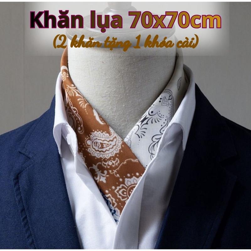 Mua 2 tặng 1 khuy cài Khăn cài áo vest nam phong cách Hàn Quốc lịch thiệp Hoa Nữ - Phiên bản: Vuông quý ông