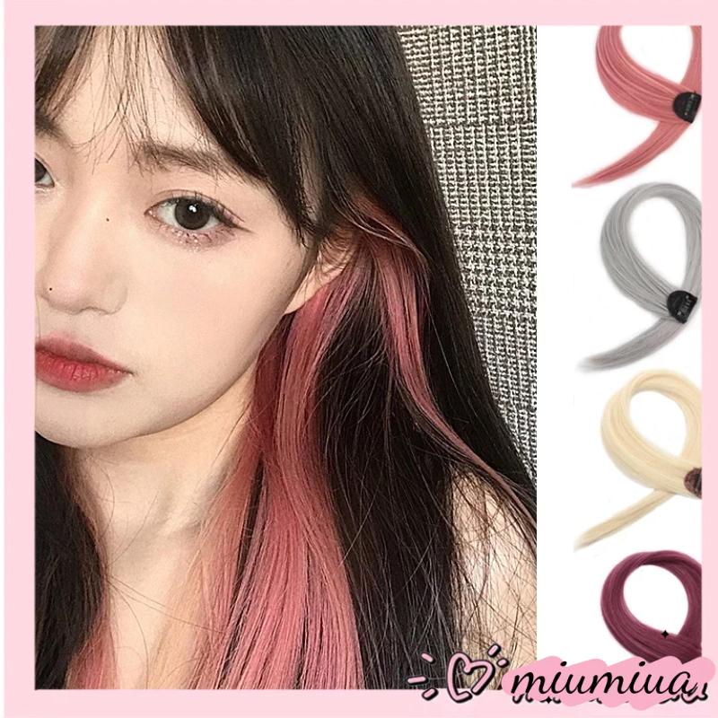 Tóc giả kẹp dài thẳng xoăn light 60cm lọn nhiều màu phong cách Hàn Quốc