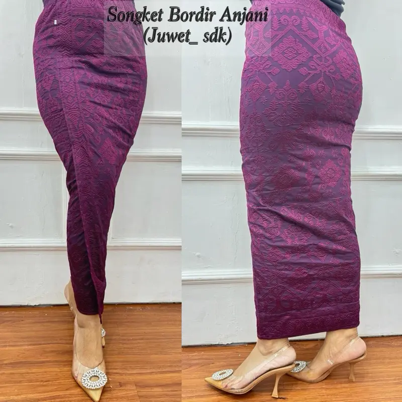 KAMEN JADI SONGKET BORDIR  BENANG ALAM STRAIT - Produk Unik dan Menarik 4
