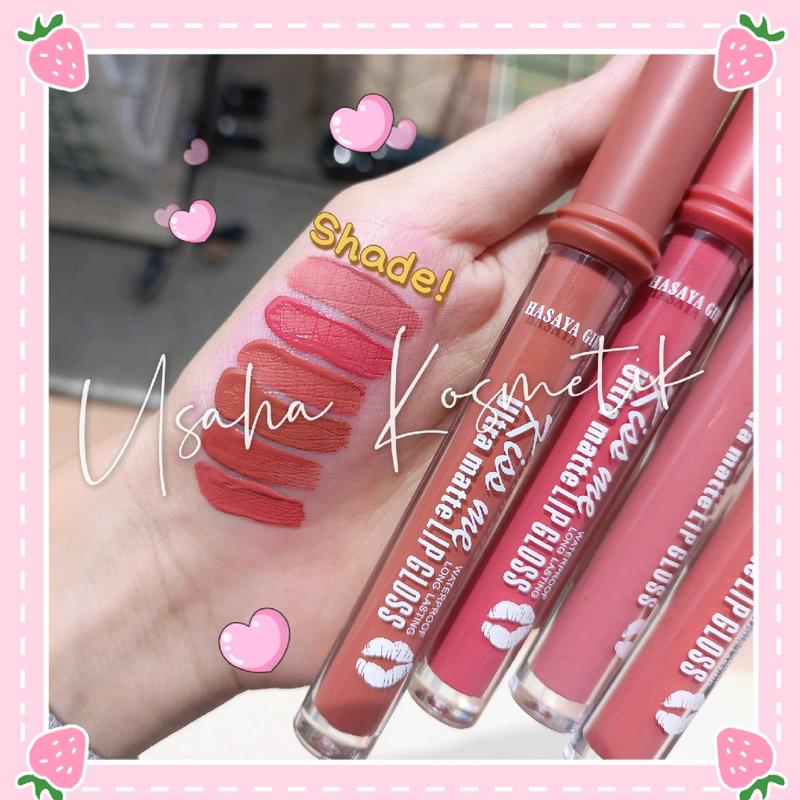 6PC!! JH3759 LIPGLOSS HASAYA GIRL MATTE TAHAN LAMA Matte Bibir Kosmetik lip  matte 2