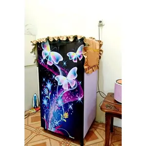 stiker kulkas 1 pintu motif bunga