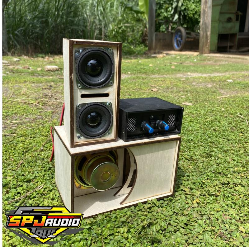 Paket Sound Miniatur Fullset Box Cobre 3 Inch dan Line Array 2 Inch Plus Speaker Lengkap Amplifier Siap Bunyi SPJ AUDIO 1