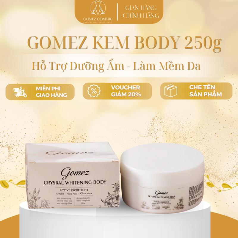 Gomez Kem Body 250gr Tone Công Nghệ Nhật Bản Chống Nắng Bảo Vệ Da Kháng Nước Đánh Tan Khuyết Điểm Trắng Ảo Lộ Vân Kem