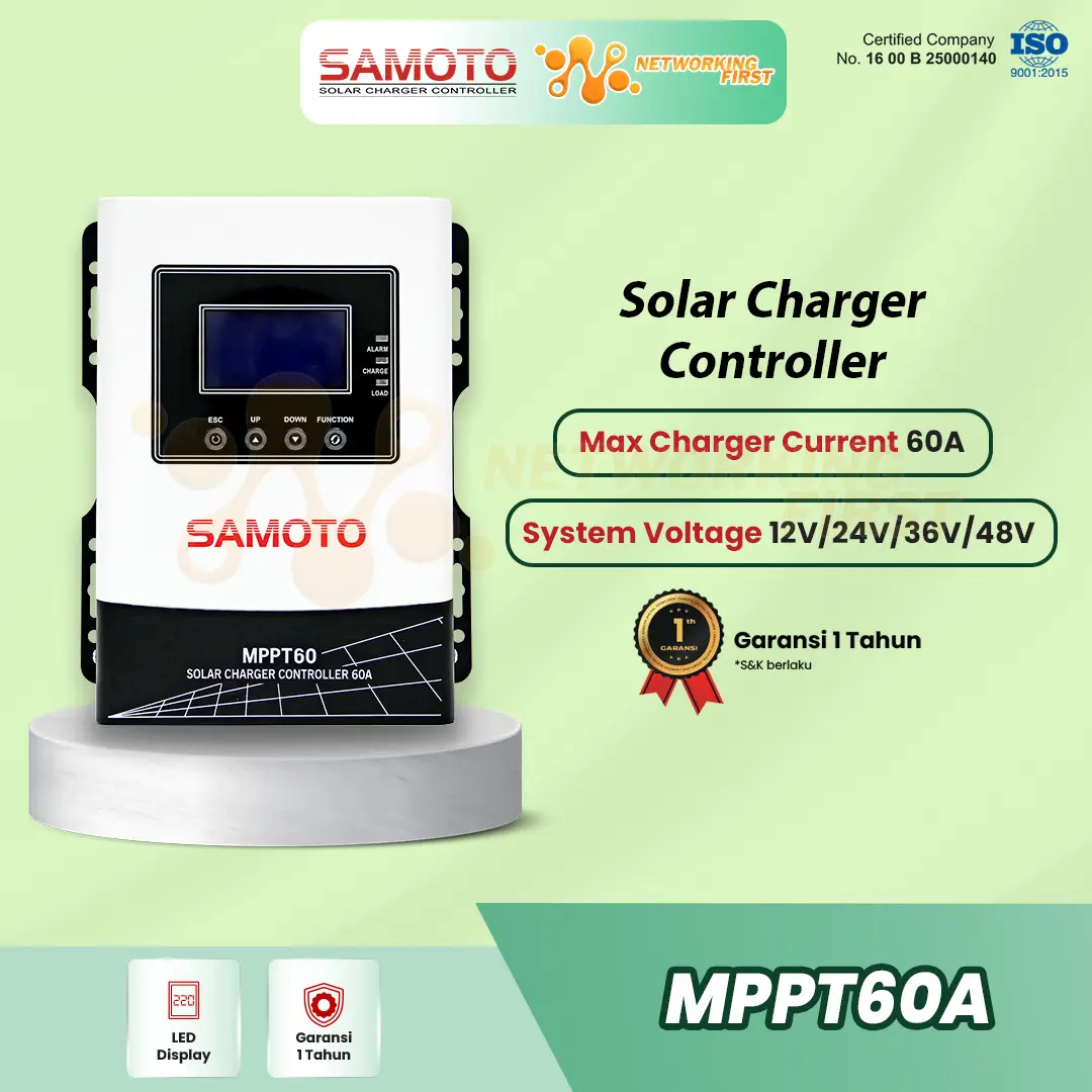 SAMOTO SCC 60A Solar Charger Controller Panel Surya 12V 24V 48V MPPT60