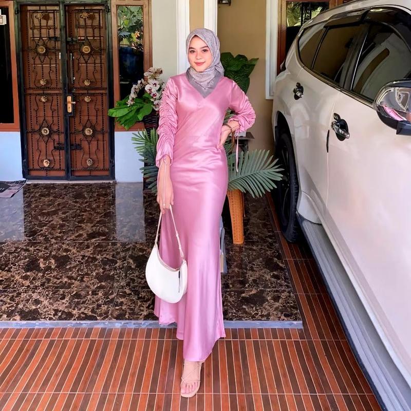 Product Introduction of Dress Darla Silk Satin Velvet Terbaru Dress Kondangan Wanita Bridsmeid//Dress Lebaran Kekinian 47