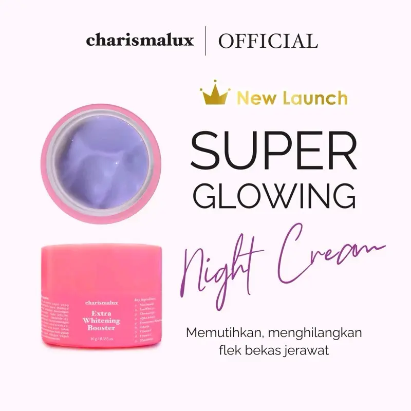 Cream Malam Booster dan Ektra whitening  Charismalux