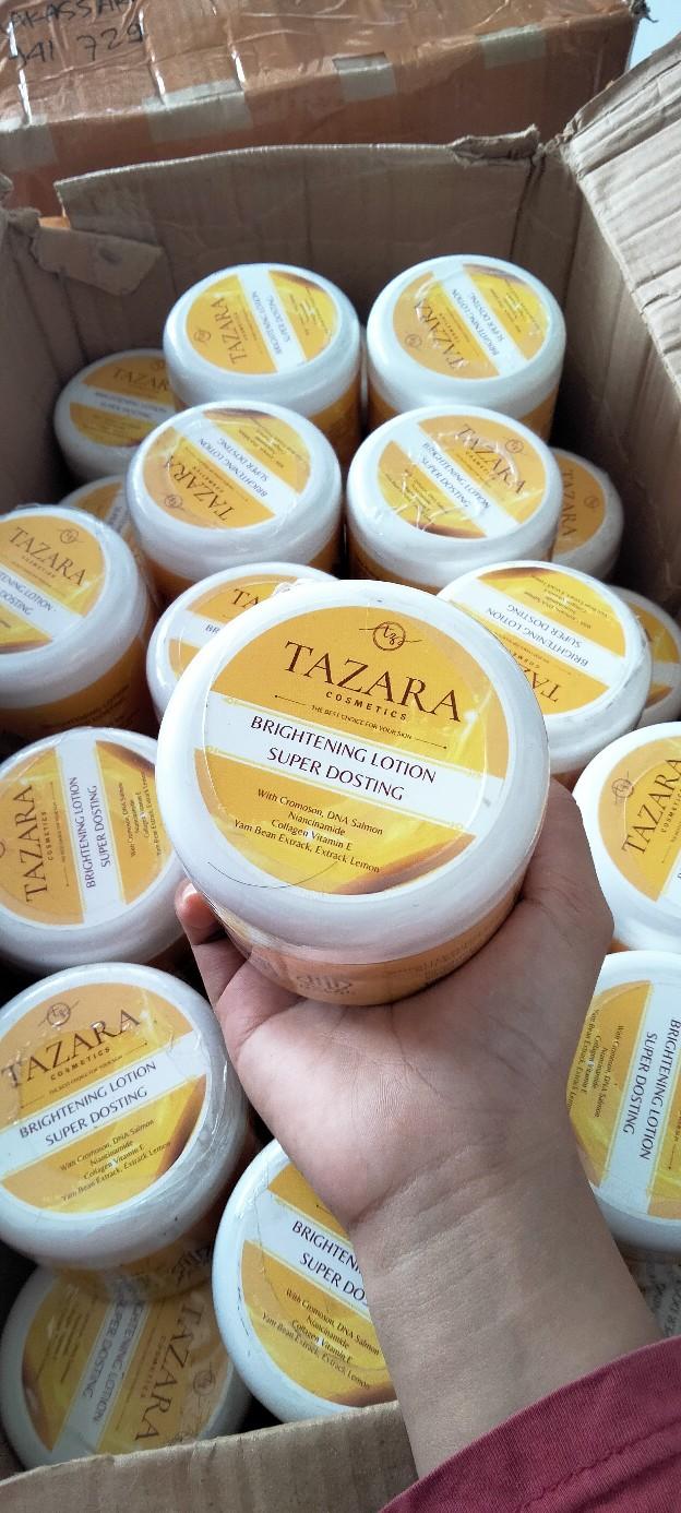 Product Introduction of HB TAZARA BRIGHTENING SUPER DOSTING SPF 50PA+++ UKR 250ML Handbody Lotion Mencerahkan  Pencerah Lightening 8