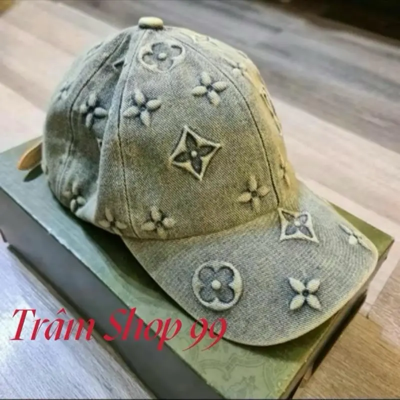 Mũ Lưỡi Chai Jean Bò Hoạ Tiết 0