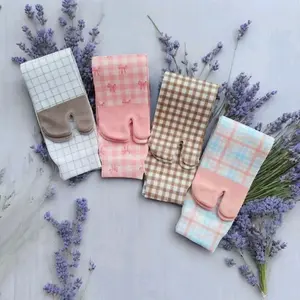 kaos kaki printing jempol cantik motif kotak-kotak