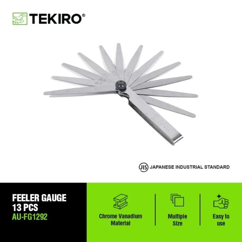 TEKIRO FEELER GAUGE 13 BLADES 0,05 - 1,00 mm SETEL KLEP FULLER AU-FG1292