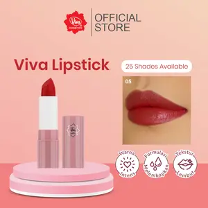 Viva Cosmetics - Lipstick - Satin Finish Lipstick  Bibir Creamy Gloss Lipstik