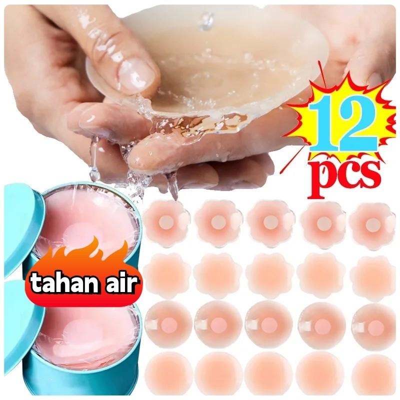 【COD】12 buah / Kotak Silicone Backless Bra / Wings Bra / Wing Bra / Nu Bra / Invisible Bra / Nipple Silicone Pad Bra Tempel Import Premium 0