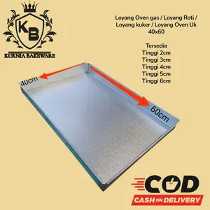 Loyang Oven Gas / Loyang Kue Kering / Nampan Kue / Ukuran 40x60x2 | 40x60x3 | 40x60x4 | 40x60x5 | 40x60x6 Bahan Galvalum Tebal Murah