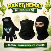 Gambar AP PRO Paket Mudik Motor 3in1 Sarung Tangan Touring owl Masker Buff Balaclava Full Face Anti Panas - Reflective Rainbow, ST Half Finger+Masker, L dari AP PROofficial Kab. Garut 1 Tokopedia