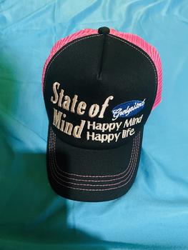 Product Review of TOPI JARING TRUCKER HAT BAHAN TWILL LIDAH PENDEK HITAM MIX PINK GRELYSITED STATE OF MIND from R**n 0