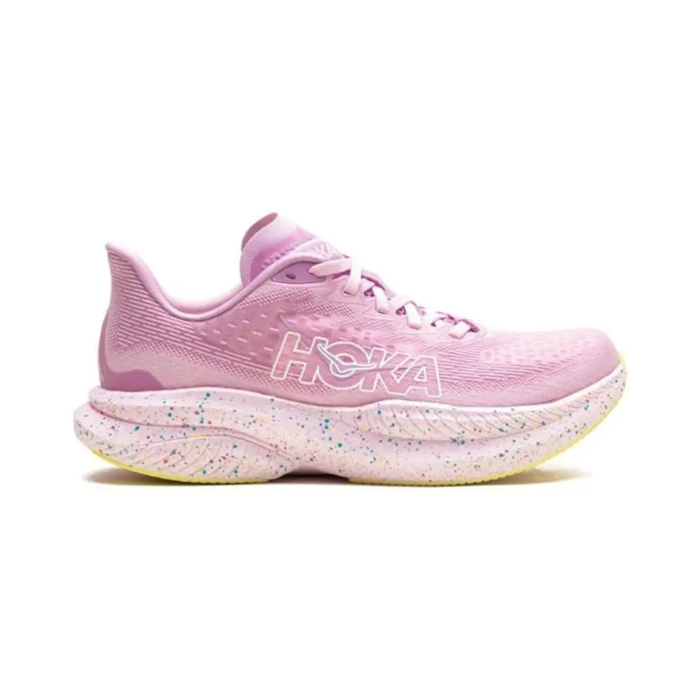 Sepatu Lari Wanita Hoka One Mach 6 Pink Twighlight Lemonade - Outdoor Running