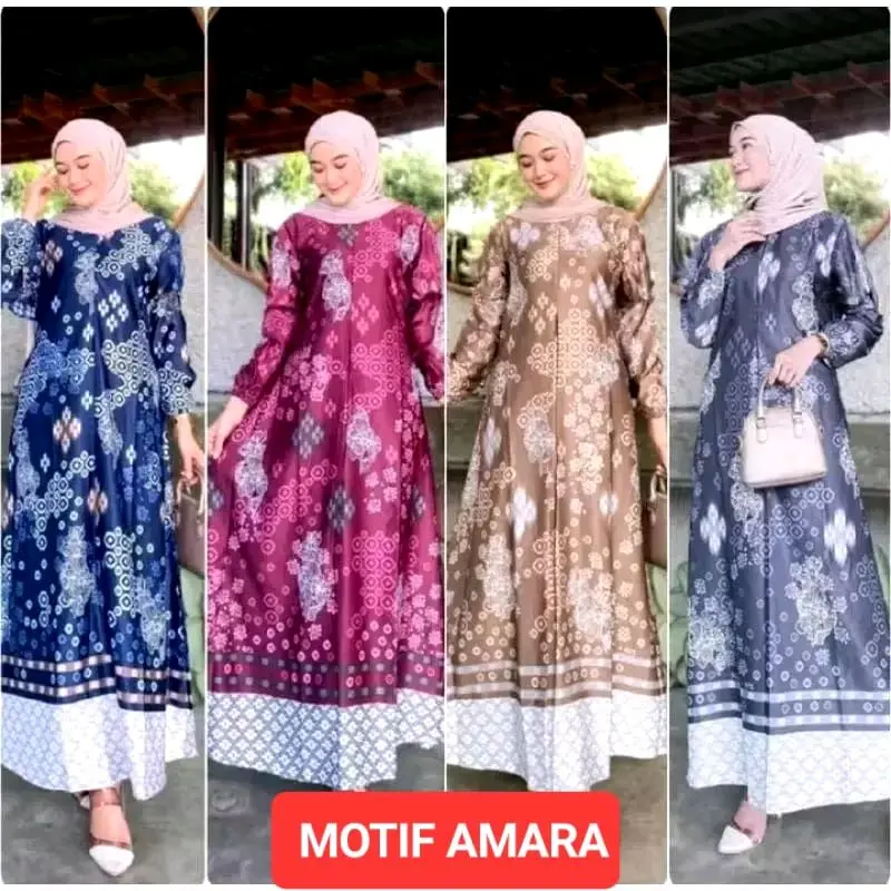 GAMIS HYGET  MOTIF TUMPAL MURAH BUSUI LENGAN KARET  BANYAK MOTIF Cantik Muslim Wanita Mewah Syari 8