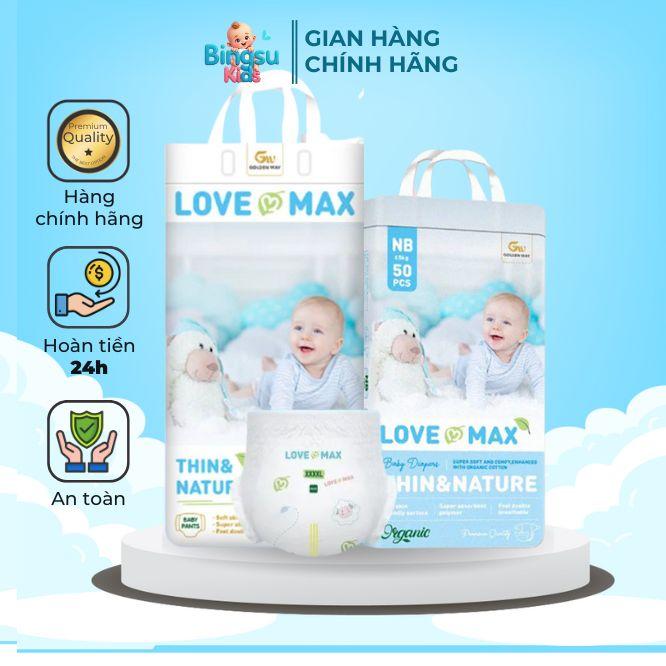 [LOVEMAX] Tã Bỉm Cao cấp Dán/Quần Szie S,M,L,XL,XXL/3XL/4XL/5XL thấm hút tốt cho bé tả sơ sinh newborn miếng babies