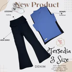 One Set Baju Olahraga Kombinasi 2 Warna, Wanita, Hijab Jersey Syakila Muslim Sport Dewasa Atasan