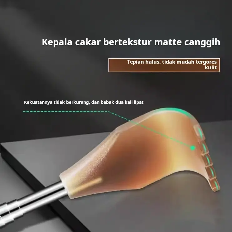 Tanduk sapi yang dapat ditarik kembali, jaring gatal gatal multifungsi merah multifungsi menggaruk punggung 2
