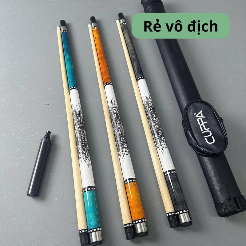   Líp,lỗ,3C {45CN  Cơ bida KTpro Mộc Vân gỗ  Tặng kèm bao da găng tay lơ chuôi nối  