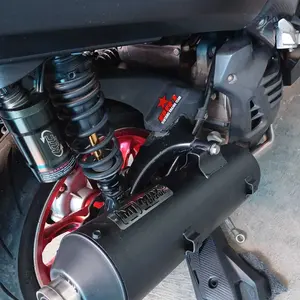 MAX TORQUE Knalpot Standar Racing Type MC-26 BRAKET 1 Moncong Cincin Suara Bass Adem Dan Gahar untuk Vario Nmax PCX Beat Mio Scoopy Fino Genio Xeon