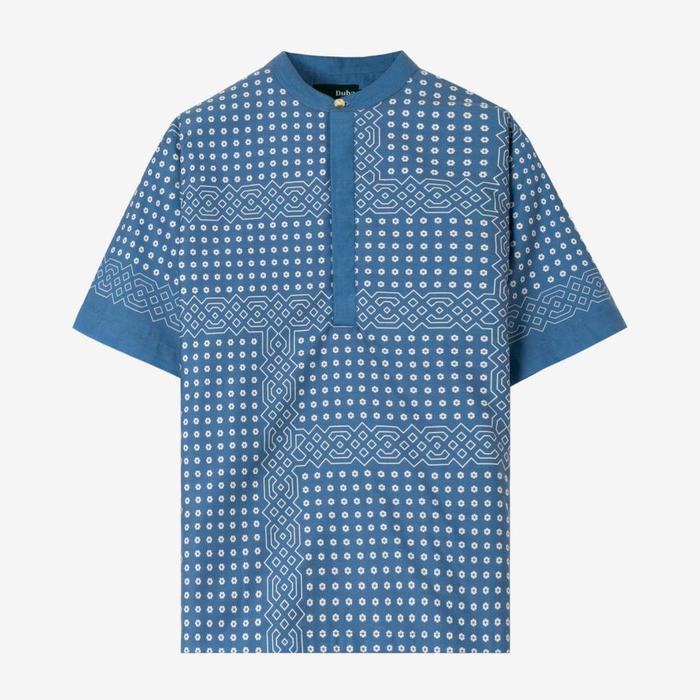 Gambar Baju Muslim Duha Muslimwear - Iram Short Sleeve - Blue dari Duha Muslim Wear Kota Tangerang Tokopedia