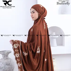 Raja Collection459 - Mukena Dewasa Rayon Twill Premium Bordir Butterfly (COD)