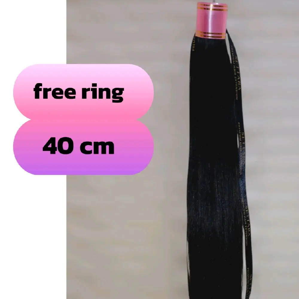 Rambut Sambung  Premium Hitam Smoothing UK 40 cm