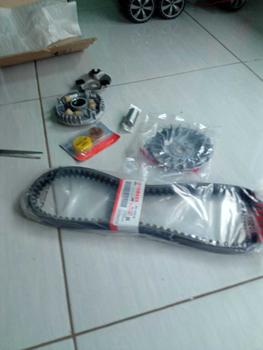 Product Review of Paket Cvt Van Belt + Rumah Roller Assy Set + Kipas Roller Mio Sporty Mio Smile Mio Soul 5TL Motorcycle from d**a 0