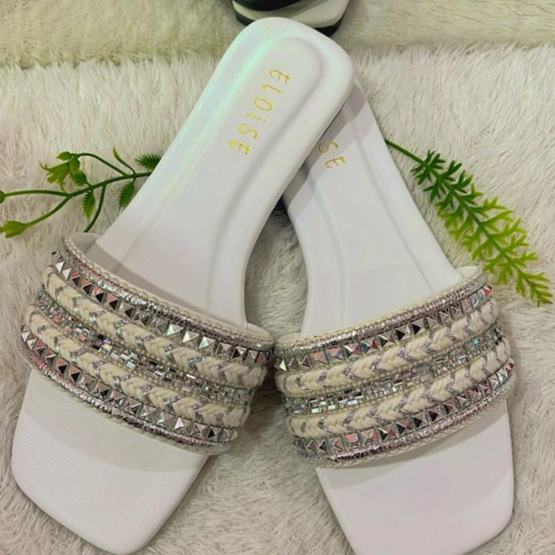 Eloisee NARA Sendal Flat Wanita/ Sendal Teplek / Sendal Slop Wanita / Sendal Wanita Kekinian / Sendal Viral Sandal Hitam Cewek 4