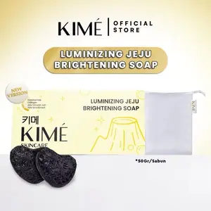 KIME Luminizing Jeju Brightening Soap - Sabun Pencerah Badan Wajah Pemutih Glowing Badan Muka 50Gr/Sabun DAPAT 2pack